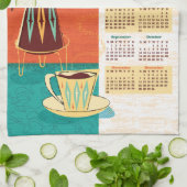 必要なのは愛+コーヒーカレンダータオル キッチンタオル (折り畳み)