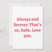 必要なのは愛 – バレンタインデーのカード サンキューカード (裏面)