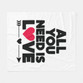 必要なのは愛 – 暖かいハートのための居心地の良い毛布 フリースブランケット (正面(横))