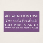 必要なのは愛、飲みおもしろいチケット、紫 (正面)