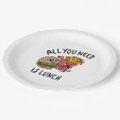 必要なのは昼食だけだ ペーパープレート (アングル)