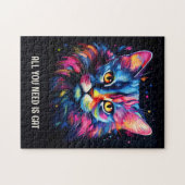 必要なのは猫だけだ。かわいいカラフル猫 ジグソーパズル (横)