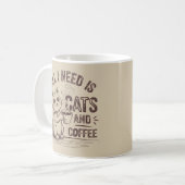 必要なのは猫とコーヒーだけ。 コーヒーマグカップ (正面左)