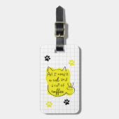 必要なのは猫とコーヒーだけ ラゲッジタグ (正面縦)