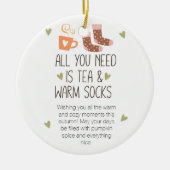 必要なのは秋とメッセージカスタムだけ セラミックオーナメント (正面)