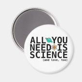 必要なのは科学（そして愛も）だ マグネット (正面/裏面)