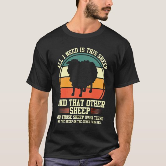 必要なのは羊と羊の農家農業 Tシャツ (正面)