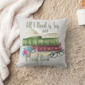 必要なのは良い本と紅茶の枕 クッション (ブランケット)