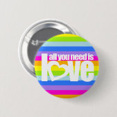 必要なのは虹の上の白い愛だけストライプ 缶バッジ (正面&裏面)