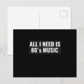 必要なのは80年代の音楽だけだ ポストカード (正面/裏面)