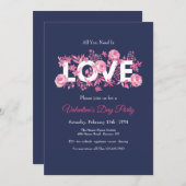 必要なのは、バレンタインデー招待状 招待状 (正面/裏面)