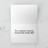 必要なのは、誕生日カードのLOVE/A CAMPER/MEだけ カード (内部)