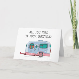 必要なのは、誕生日カードのLOVE/A CAMPER/MEだけ カード