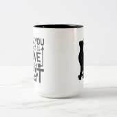 必要なのはLoveだけ – Cat Coffee Mug ツートーンマグカップ (中央)