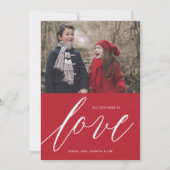 必要なのはLOVEクリスマスホリデーフォトカード シーズンカード (正面)