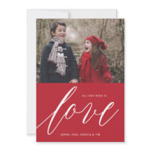 必要なのはLOVEクリスマスホリデーフォトカード