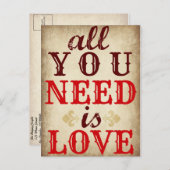 必要なのはLOVE日付はがきを保存 案内ポストカード (正面/裏面)