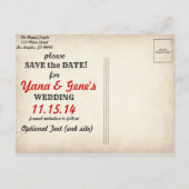 必要なのはLOVE日付はがきを保存 案内ポストカード (裏面)