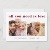 必要なのはLOVE 2フォトバレンタインデーハート ノートカード (正面)