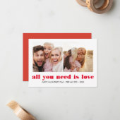 必要なのはLOVE 2フォトバレンタインデーRED ノートカード (正面/裏面インサイチュ)