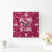 必要なのはLove-20230 スクエア壁時計 (ホーム)