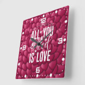 必要なのはLove-20230 スクエア壁時計 (傾斜)