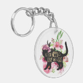 必要なのはLove & A Cat Keychain キーホルダー (正面左)