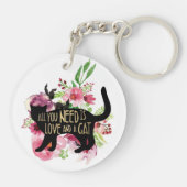 必要なのはLove & A Cat Keychain キーホルダー (裏面)