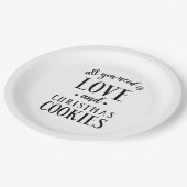 必要なのはLOVE & Christmas Cookiesスクリプト ペーパープレート (アングル)