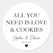 必要なのはLOVE COOKIEハート結婚式の引き出物 ラウンドシール (正面)