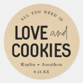 必要なのはLove & Cookies結婚式の引き出物ラベル ラウンドシール (正面)