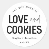 必要なのはLove & Cookies結婚式の引き出物ラベル ラウンドシール (正面)