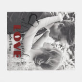 必要なのはLove Forever Couleハート写真Fl フリースブランケット (正面(横))