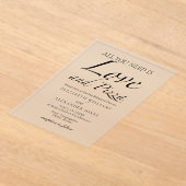 必要なのはLove Scriptリハーサルディナー アクリル招待状 (レイダウン)