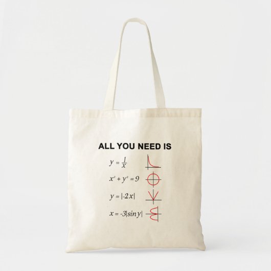 必要なのはLove Tee Math、先生Tシャツ.pn トートバッグ (正面)