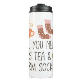 必要なのはTea & Warm socks パーソナライズされた タンブラー (正面)
