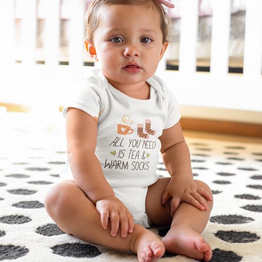 必要なのはTea & Warm socks ベビーボディスーツ