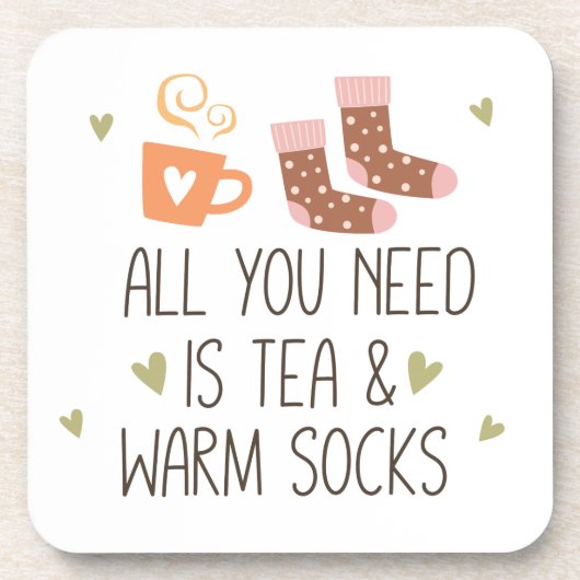 必要なのはTea & Warm socks season コースター (正面)