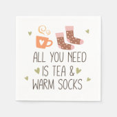 必要なのはTea & Warm socks season スタンダードカクテルナプキン (正面)