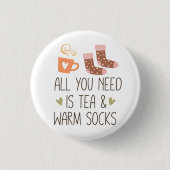 必要なのはTea & Warm socks season 缶バッジ (正面)
