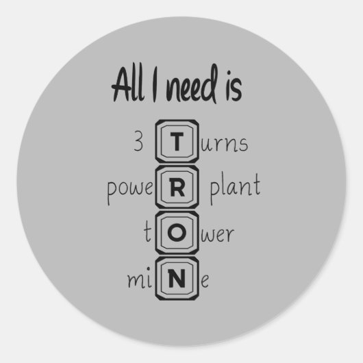 必要なのはTRONだけだ ラウンドシール (正面)