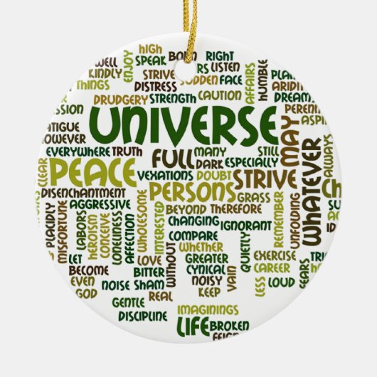 必要なもののやる気を起こさせるな詩はペンダントを言い表わします セラミックオーナメント (正面)