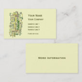 必要なものの刺激の詩のテレホンカード 名刺 (正面/裏面)