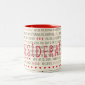 必要なものの感動的な詩 ツートーンマグカップ (中央)