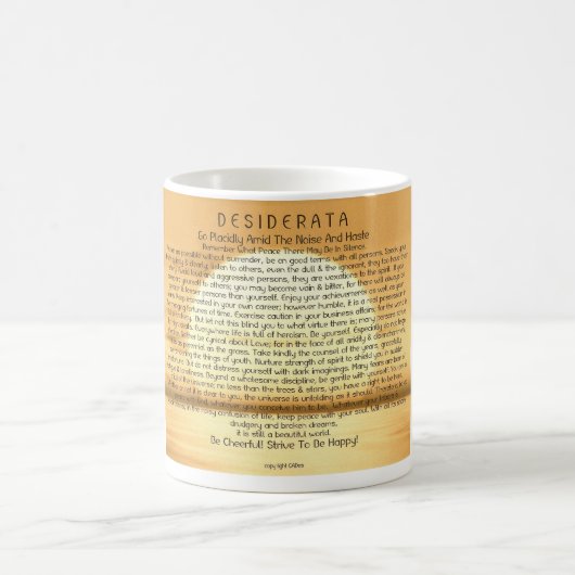 必要なものの詩のコーヒーMug=Dailyのインスピレーション コーヒーマグカップ (中央)