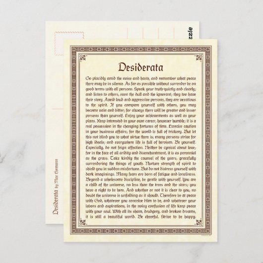 必要なものの郵便はがき ポストカード (正面/裏面)