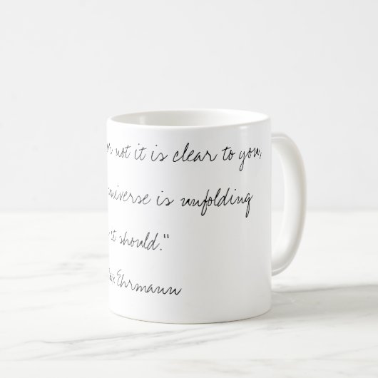 "必要なもの"の引用文のマグ コーヒーマグカップ (正面右)