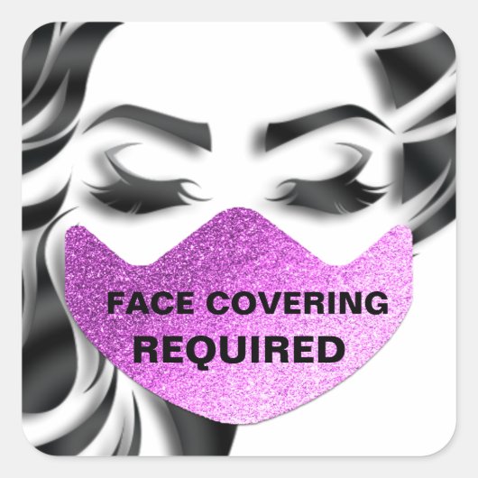 必要なコロナウイルスボランティアをカバーする顔マスク スクエアシール (正面)