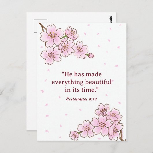 必要なバイブルアートフローラ葉書の作成 ポストカード (正面/裏面)