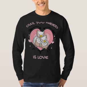 必要なフクロウは愛かわいいフクロウカップル Tシャツ